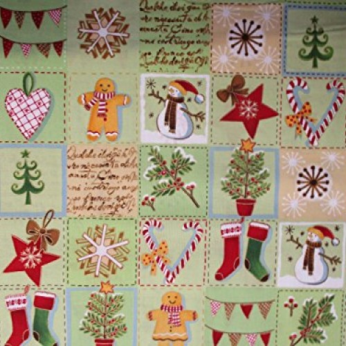 1 Yard Alpine Holiday by Hoffman Fabrics 100% Cotton Quilt Christm...
