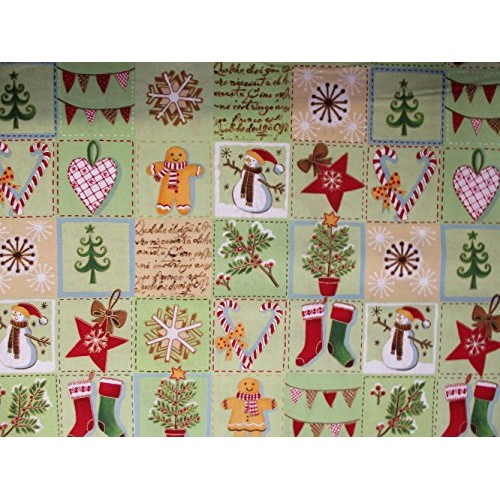 1 Yard Alpine Holiday by Hoffman Fabrics 100% Cotton Quilt Christm...