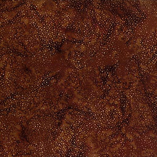 Bali Dots Chocolate Brown Batik Fabric 885-108 from Hoffman by The...