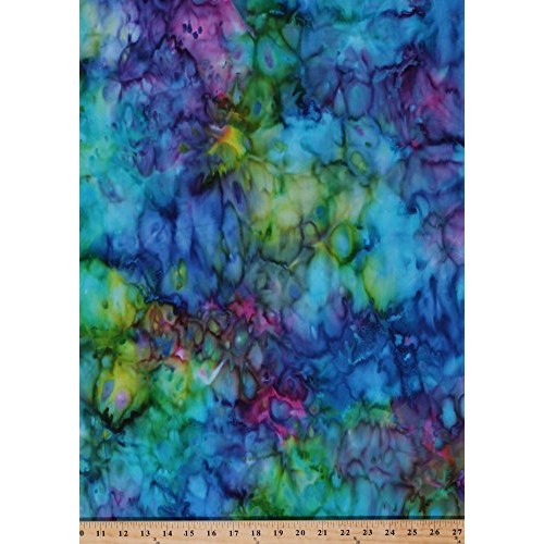 Cotton Hoffman Hand Painted Rainbow Tie Dye Look Cotton Fabric Pri...