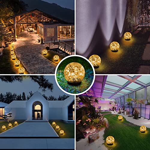 HOFLYW Solar Globes Lights Outdoor Garden Decor Solar Balls for Ga...