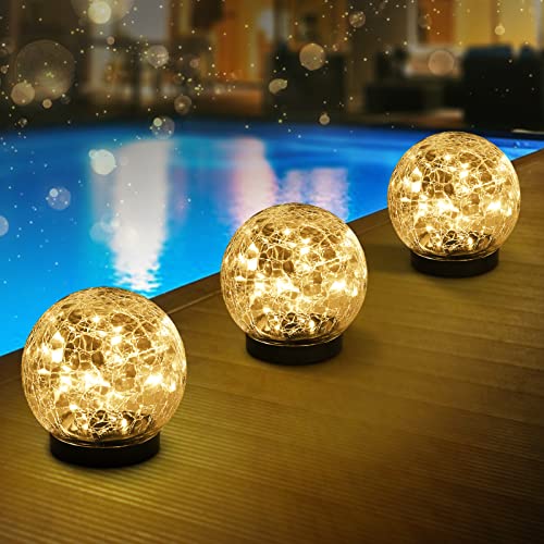 HOFLYW Solar Globes Lights Outdoor Garden Decor Solar Balls for Ga...