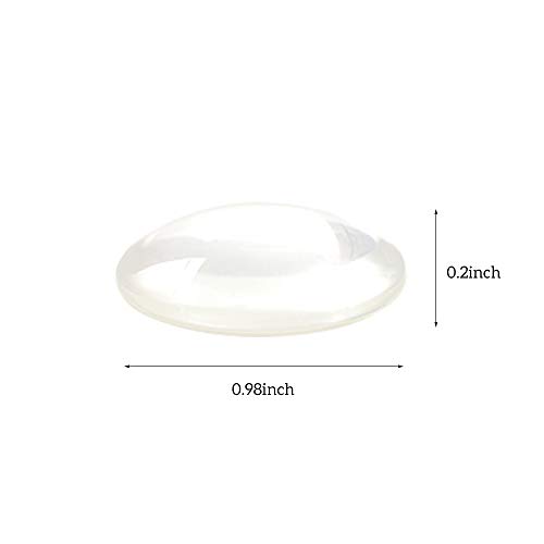 HOKPA 80PCS Transparent Glass Cabochon, 25mm Clear Glass Dome Tile...