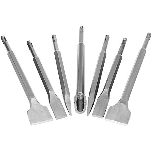 7 Pcs SDS Plus Chisel Set Hammer Drill Chisel Set 3/8 inch Masonry...