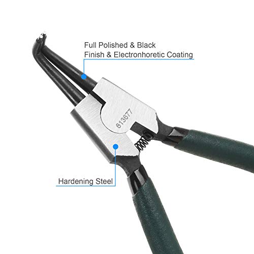 4 Pack 7 inch Snap Ring Pliers Set Heavy Duty Internal/External Ci...