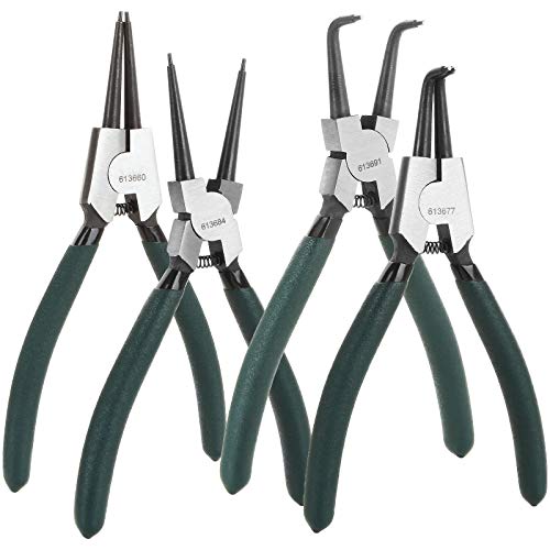 4 Pack 7 inch Snap Ring Pliers Set Heavy Duty Internal/External Ci...