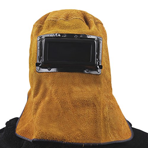 Comfortable Leather Welding Helmet, Welder Grinding Protective Gea...