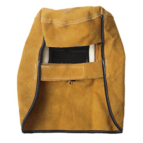 Comfortable Leather Welding Helmet, Welder Grinding Protective Gea...