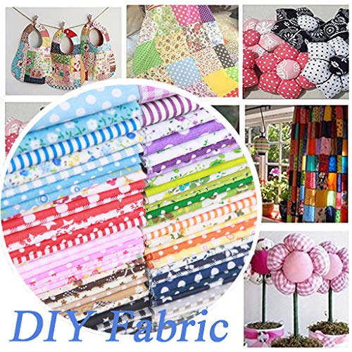Holshop 7PCS 50 50cm Cotton Craft Fabric Bundle Patchwork Squares ...