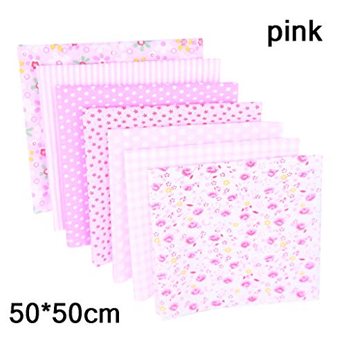 Holshop 7PCS 50 50cm Cotton Craft Fabric Bundle Patchwork Squares ...