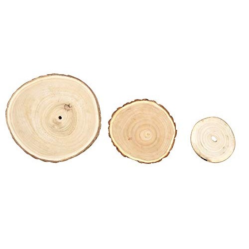 Natural Rustic Wood Slice 2 Pack – Round Wood Discs 7–9 Inches Dia...
