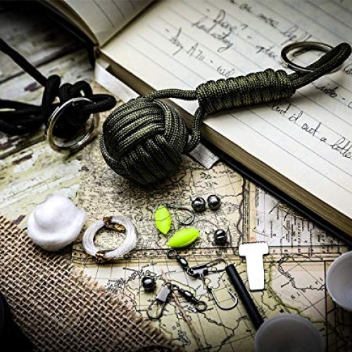 Paracord Keychain Lanyard Tactical Bushcraft Survival Gear #1 Best...