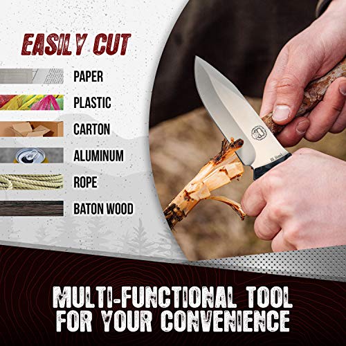 Survival Camping Knife | Fixed Blade Hunting Knife W Sheath | Gift...