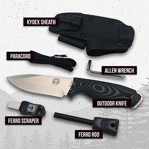 Survival Camping Knife | Fixed Blade Hunting Knife W Sheath | Gift...