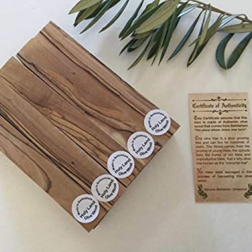 Bethlehem Olive Wood Pen Blanks with Certificates -10 -Authentic-P...