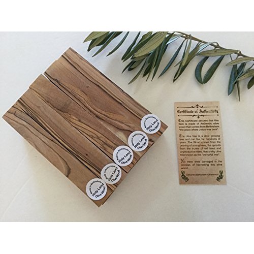 Bethlehem Olive Wood Pen Blanks with Certificates -10 -Authentic-P...