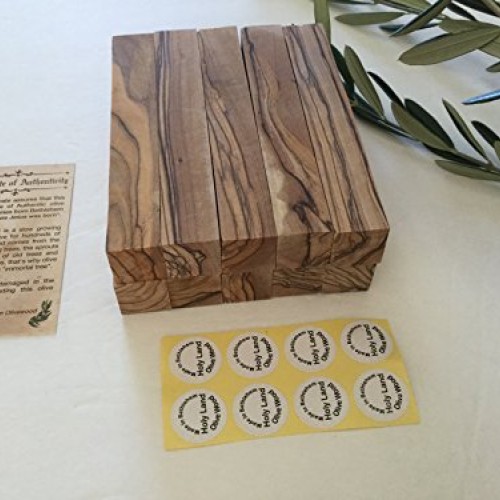 Bethlehem Olive Wood Pen Blanks with Certificates -10 -Authentic-P...