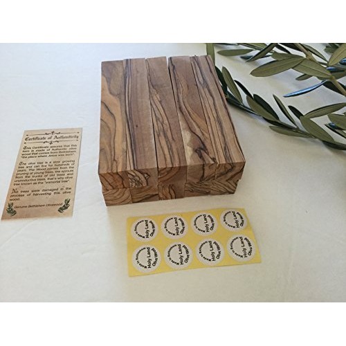 Bethlehem Olive Wood Pen Blanks with Certificates -10 -Authentic-P...