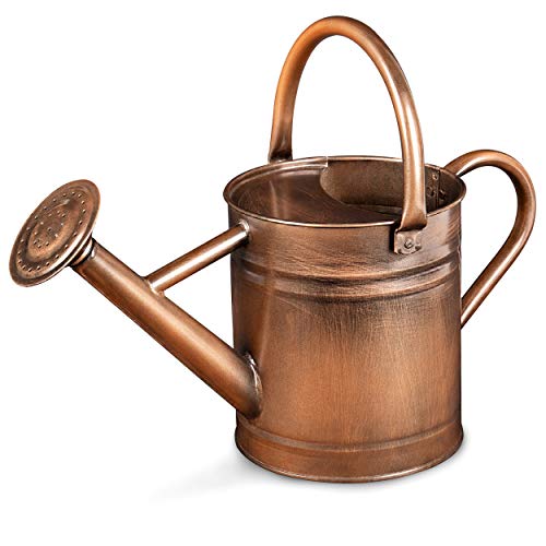 Homarden Half Gallon Copper Colored Metal Indoor Outdoor Plant Wat...