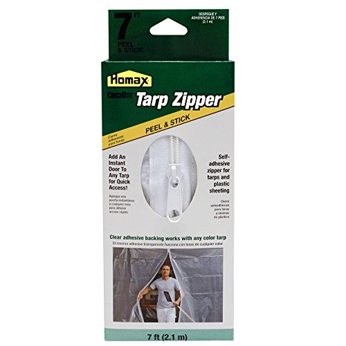 Homax Products 6025 CinchTite Peel N Stick Tarp Zipper Door 7
