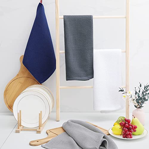 Homaxy 100% Cotton Waffle Weave Kitchen Dish Towels, Ultra Soft Ab...