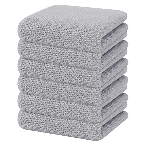 Homaxy 100% Cotton Waffle Weave Kitchen Dish Towels, Ultra Soft Ab...
