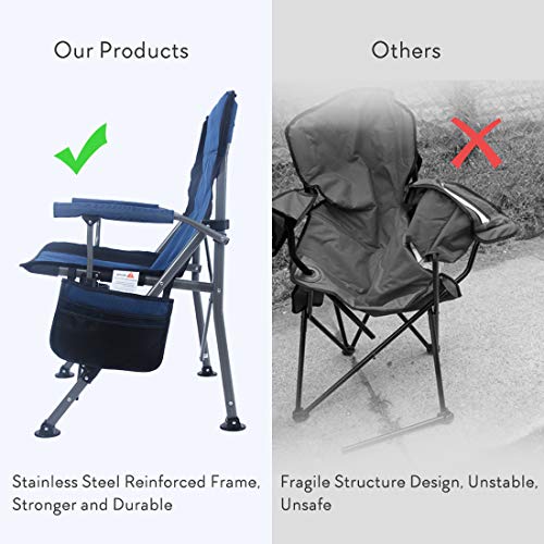 Homcosan Portable Camping Chair Folding Quad Outdoor Large Heavy D...