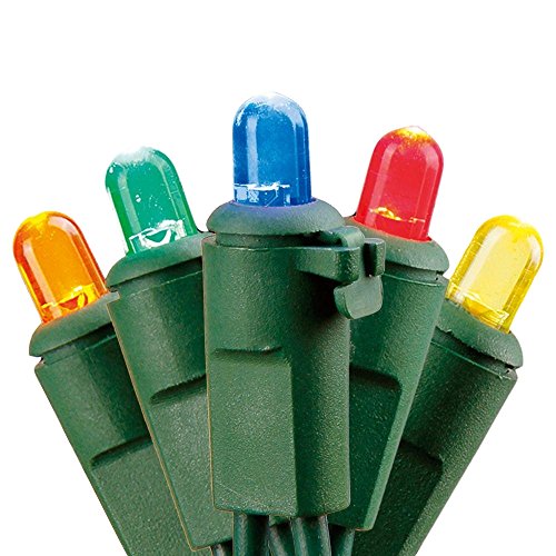 LED Multi-color Indoor/Outdoor Christmas Lights-50 bulbs and 16.4ft
