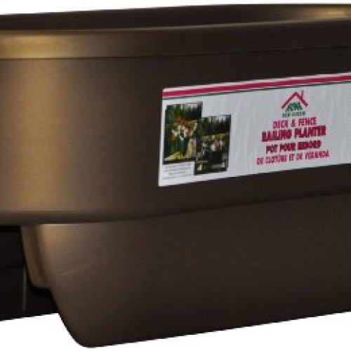 HOME DEK DEKOR KZART Mocha Dual Rail Planter, Brown/A