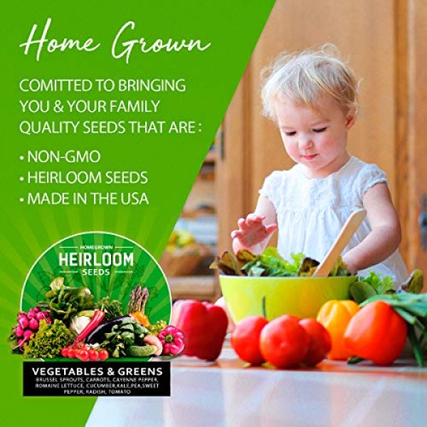 Heirloom Vegetable Seeds -10 Variety - Non GMO Vegetable Seeds For...