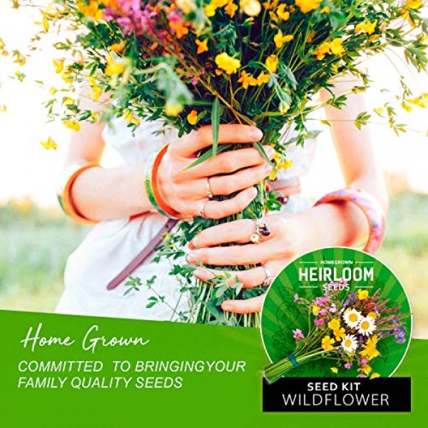 Wildflower Seeds - Premium Flower Seeds Pack [4oz / 18 Variety] Pe...