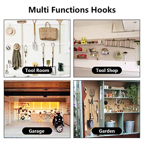 HOME MASTER HARDWARE 12 Pack Garage Storage Hooks 4 Inch J Utility...