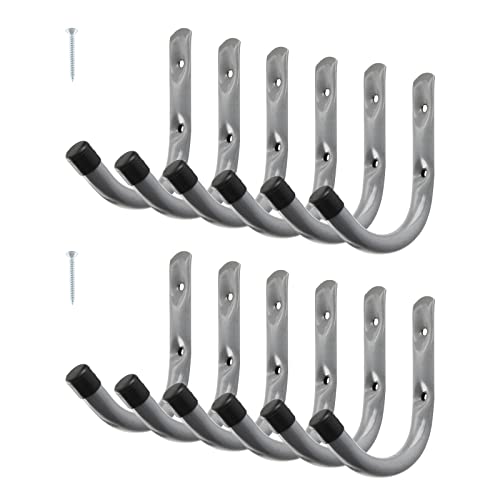 HOME MASTER HARDWARE 12 Pack Garage Storage Hooks 4 Inch J Utility...