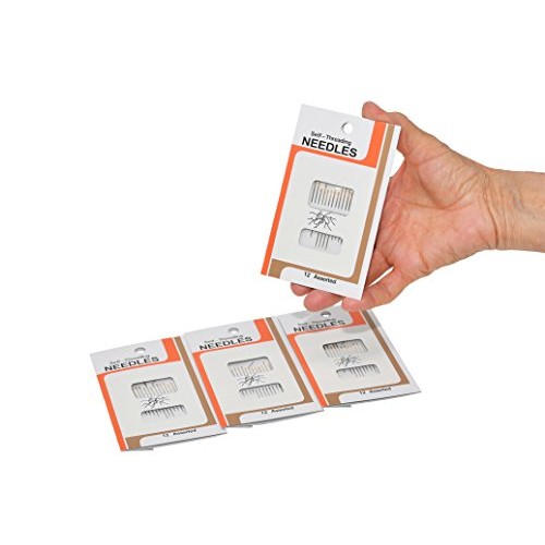 Home-X Self-Threading Needles. Set of 48 4 Packages of 12