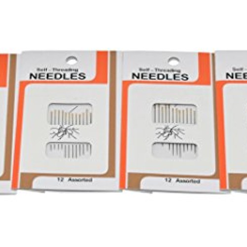 Home-X Self-Threading Needles. Set of 48 4 Packages of 12