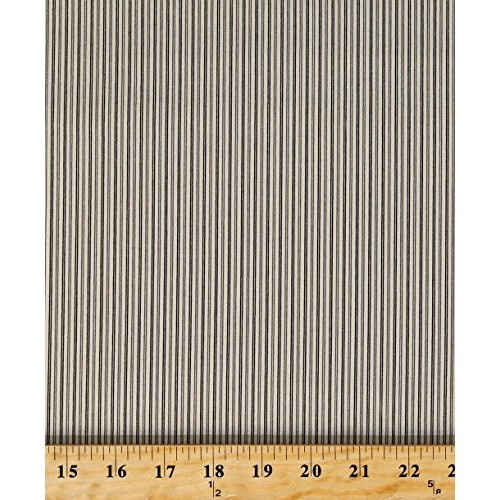 Cotton Jo Morton Haberdashery Pinstripe Striped Cotton Fabric Prin...