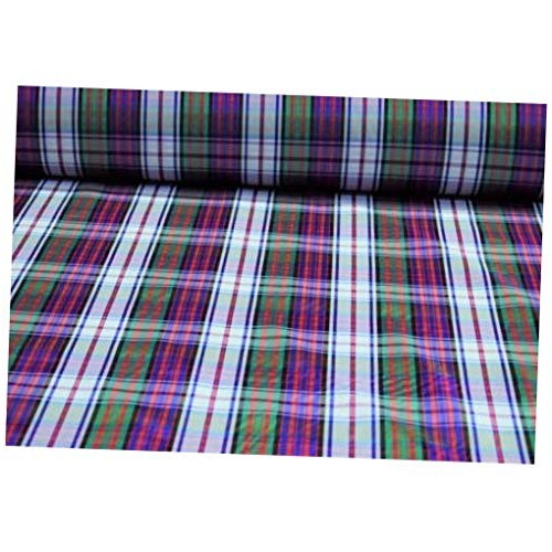 Fabric by The Yard Dyed Tartan Plaid Red Blue Green Polyester Taff...