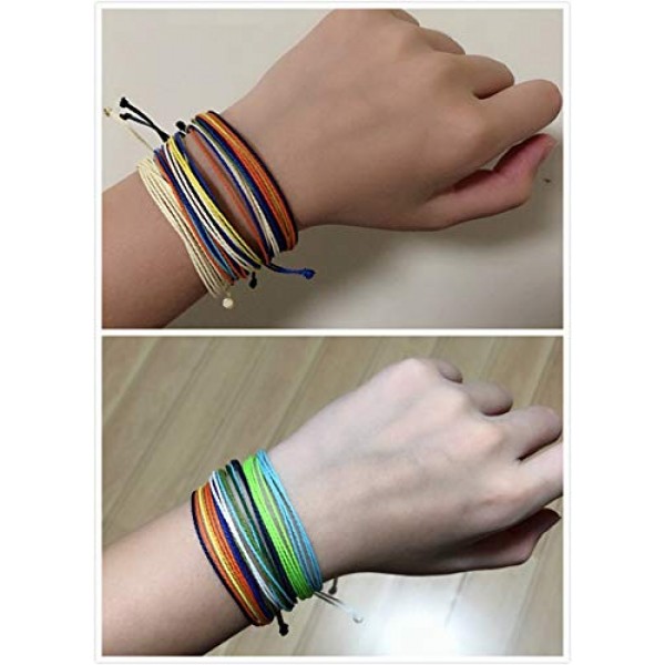 Inspirelle 1mm 28-Color Waxed Polyester Twine Cord Macrame Bracele...