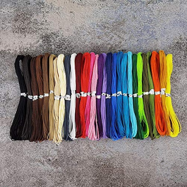 Inspirelle 1mm 28-Color Waxed Polyester Twine Cord Macrame Bracele...
