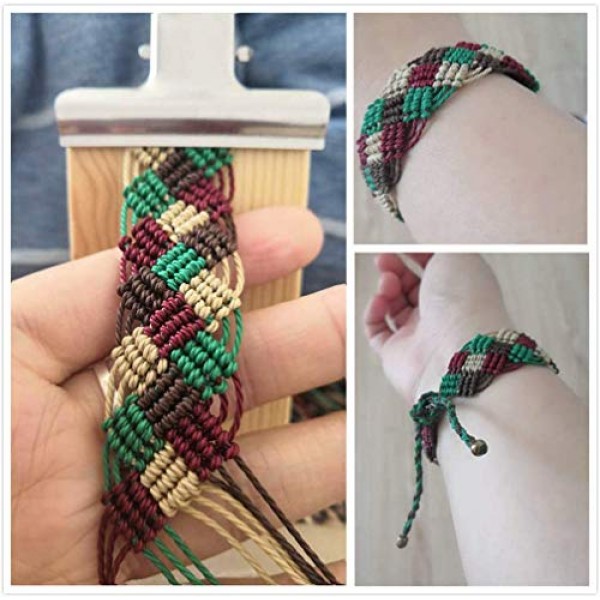 Inspirelle 1mm 28-Color Waxed Polyester Twine Cord Macrame Bracele...