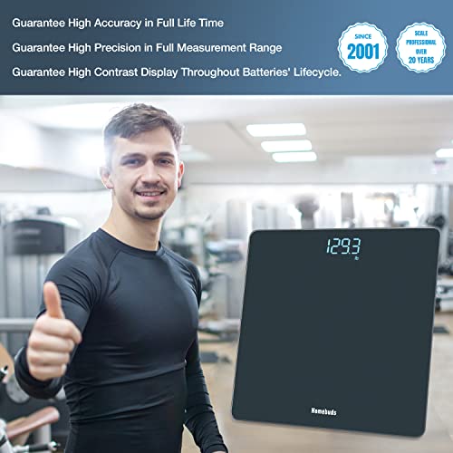 Homebuds Digital Bathroom Scale for Body Weight, Weighing Professi...