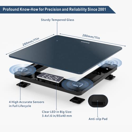 Homebuds Digital Bathroom Scale for Body Weight, Weighing Professi...