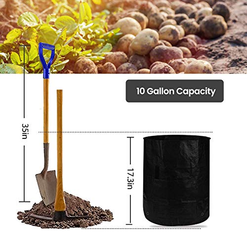 HomeFoundry Potato Grow Bags Planter Bags with Flap Garden Vegetab...