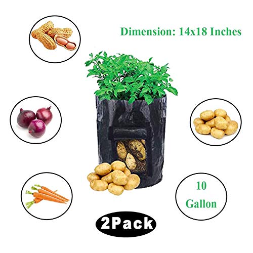 HomeFoundry Potato Grow Bags Planter Bags with Flap Garden Vegetab...