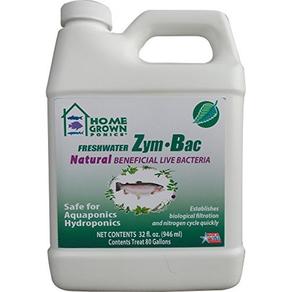 HOME GROWN PONICS Zym Bac # 96047 Natural Beneficial Bacteria, ...