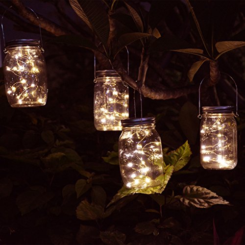 Homeleo 4 Pack Wide Mouth Mason Jar Solar Led Lights Insert Screw ...