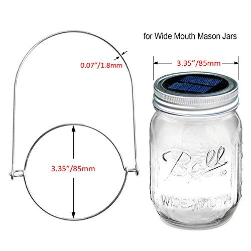Homeleo 4 Pack Wide Mouth Mason Jar Solar Led Lights Insert Screw ...