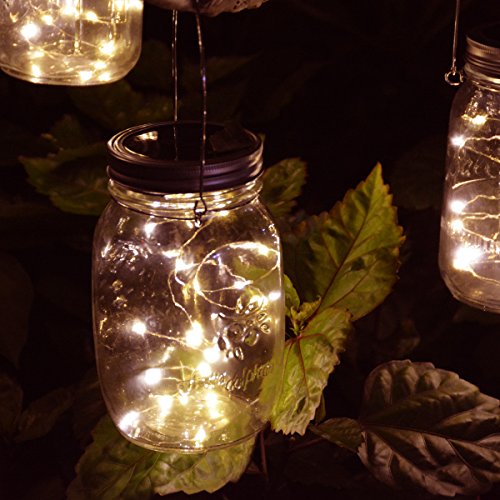 Homeleo 4 Pack Wide Mouth Mason Jar Solar Led Lights Insert Screw ...