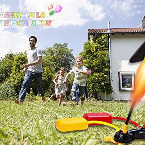 HomeMall Dual Rocket Launcher Toy, 2 Launchers and 6 Colorful Foam...