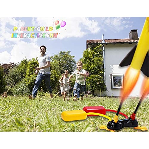 HomeMall Dual Rocket Launcher Toy, 2 Launchers and 6 Colorful Foam...